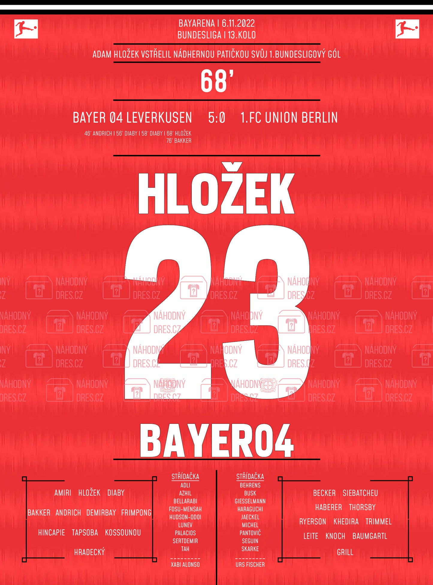1.gól Adama Hložka v Bundeslize