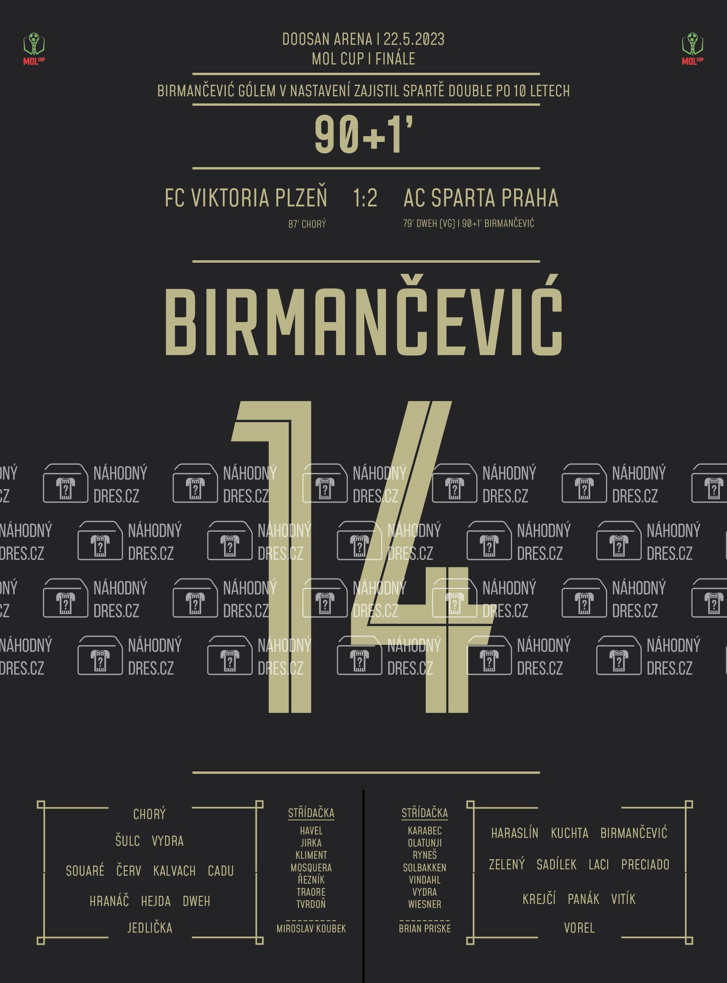 Vejlko Birmančević a jeho gól, který znamená double