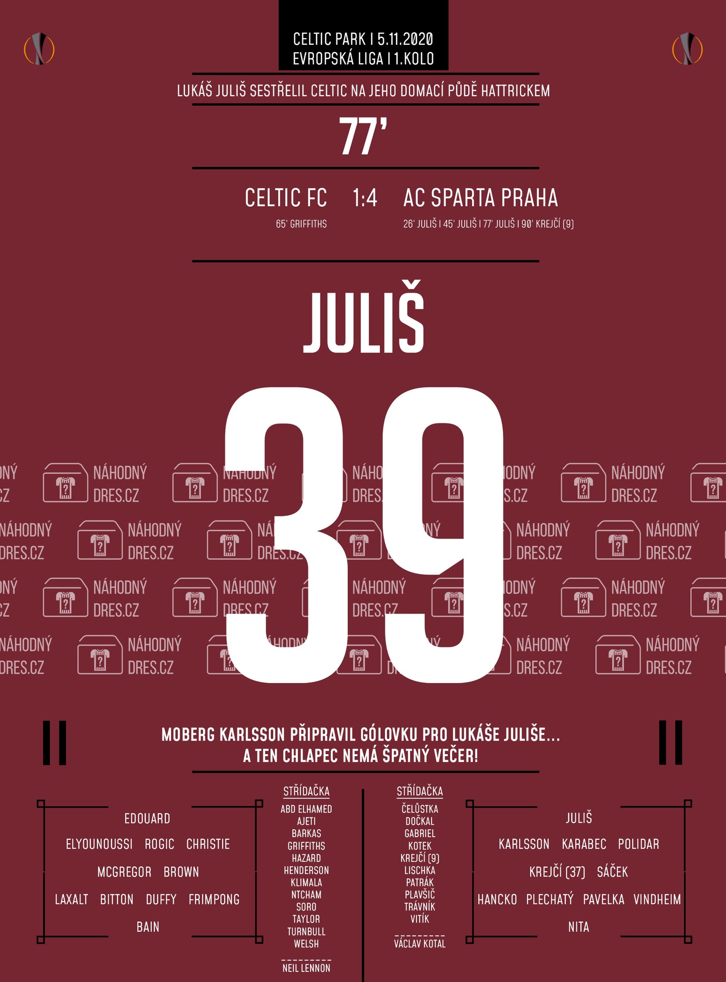 Lukáš Juliš zdemoloval Celtic