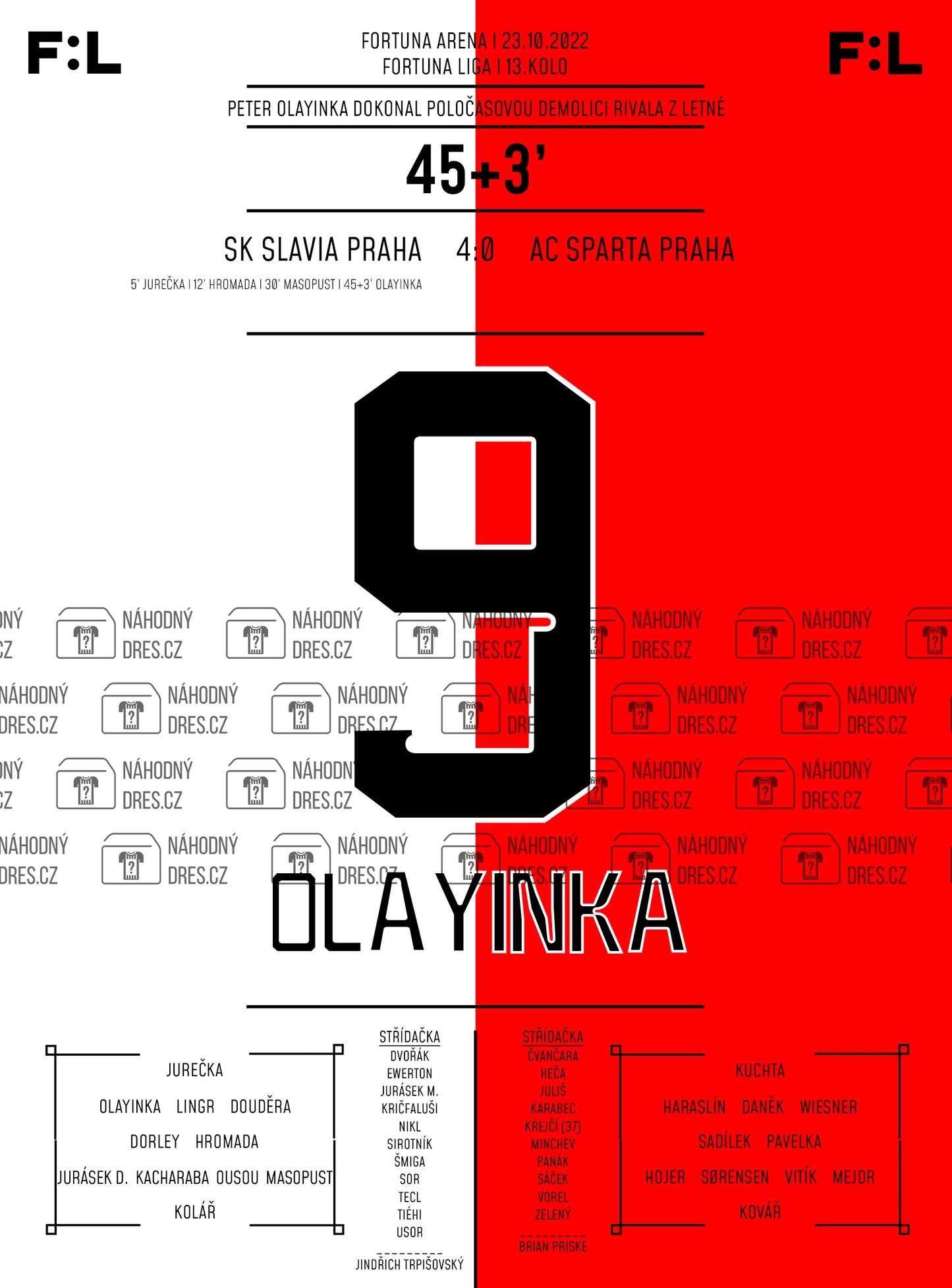Olayinka dokonal poločasovou demolici Sparty