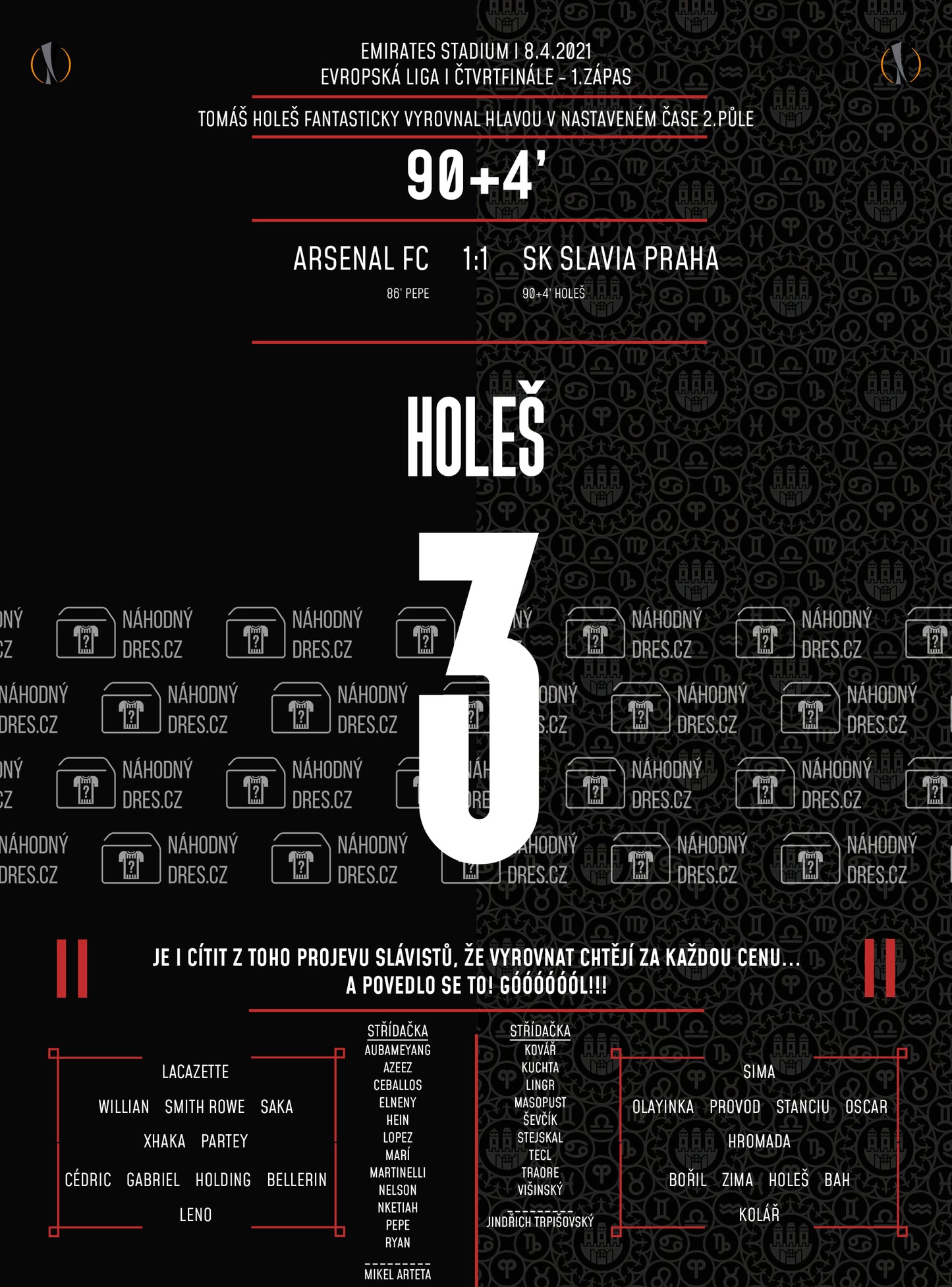 Arsenal - Slavia 1:1