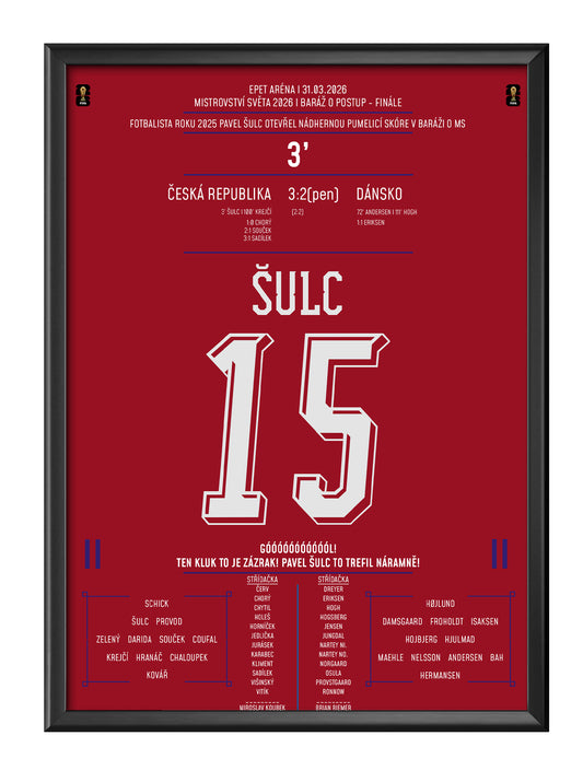 Pavel Šulc svou nádhernou střelou otevřel skóre v rozhodujícím barážovém utkání o MS!