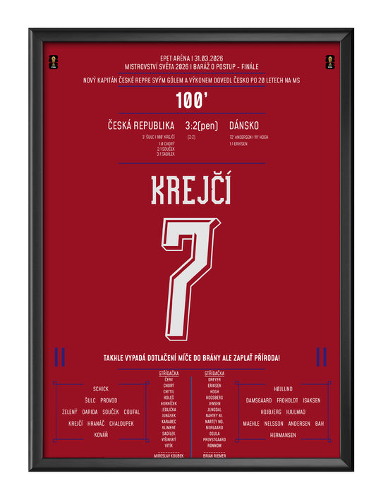 Ladislav Krejčí jako nový kapitán svým gólem přispěl k postup Česka na MS!