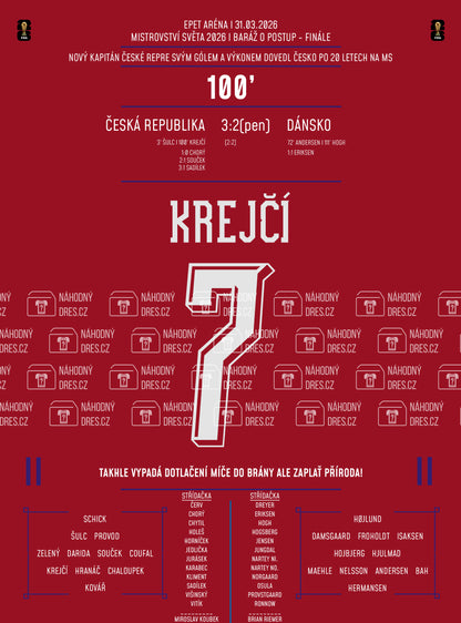 Ladislav Krejčí jako nový kapitán svým gólem přispěl k postup Česka na MS!