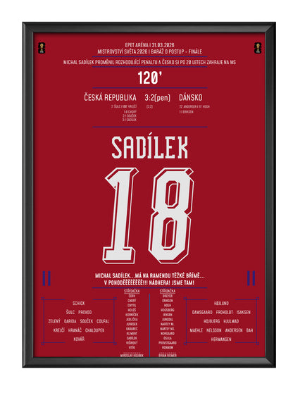 Michal Sadílek proměnil rozhodující penaltu v rozstřelu a poslal nás na MS!